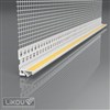 LIKOV LS2-FLEX 06 lišta okenní začišťovací 2D 6 mm s krycí lamelou a tkaninou 1,6m